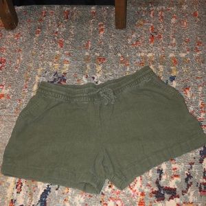 Vintage Linen Shorts olive